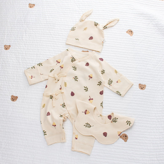 Baby-Jumpsuit aus Baumwolle mit Schnürung