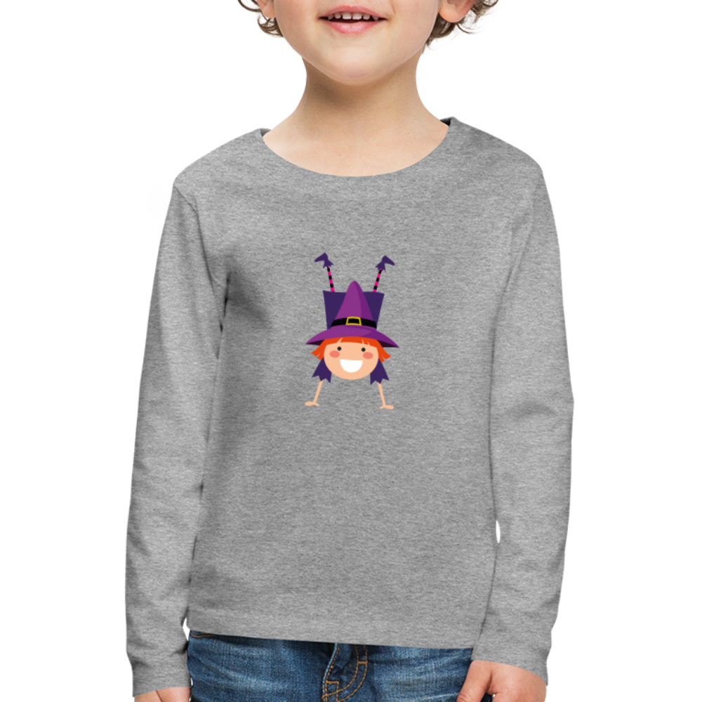 Kinder Premium Langarmshirt - Grau meliert