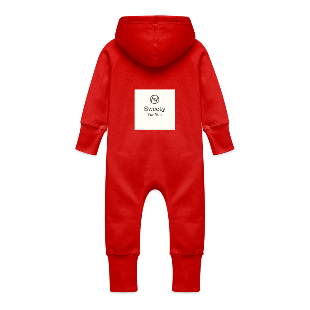 Baby Bio Overall mit Kapuze - Rot