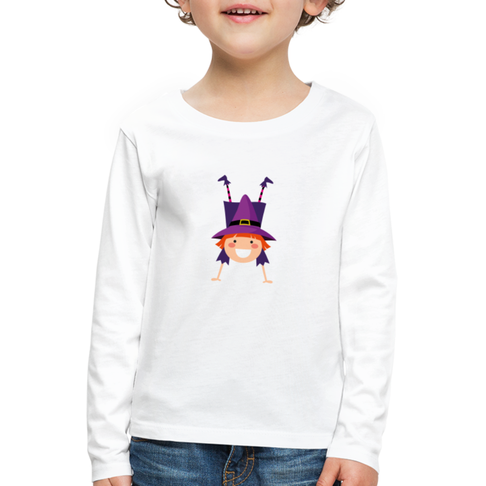 Kinder Premium Langarmshirt - Weiß