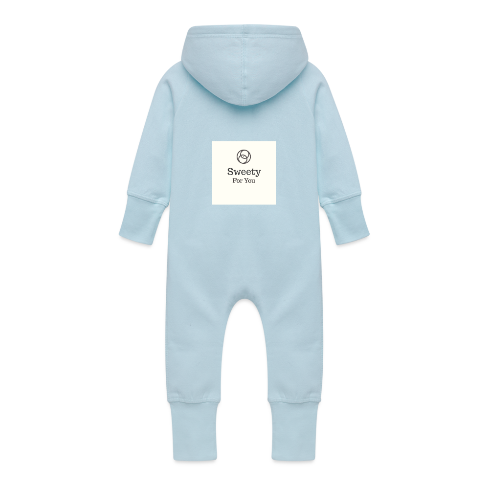 Baby Bio Overall mit Kapuze - Hellblau