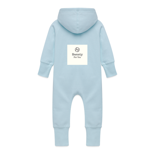 Baby Bio Overall mit Kapuze - Hellblau