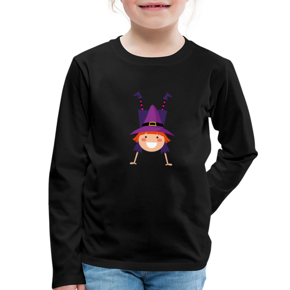 Kinder Premium Langarmshirt - Schwarz