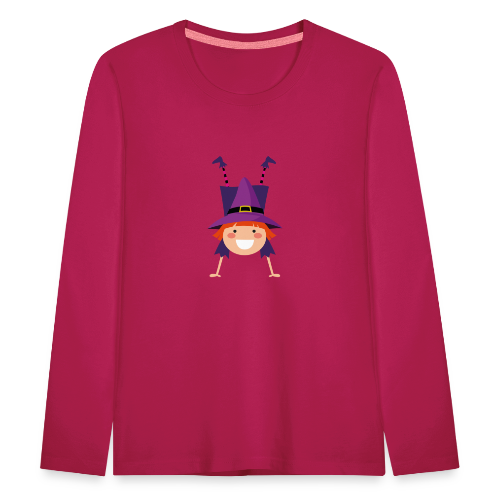 Kinder Premium Langarmshirt - dunkles Pink