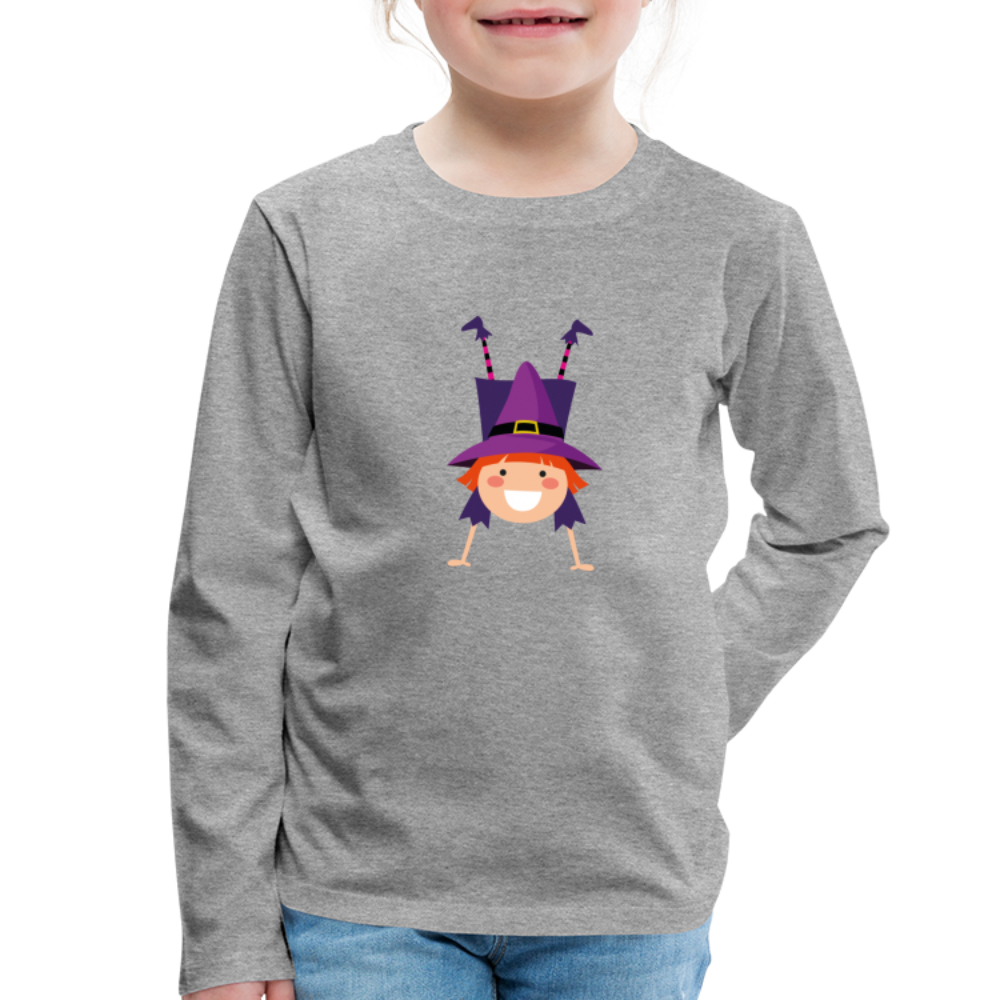 Kinder Premium Langarmshirt - Grau meliert