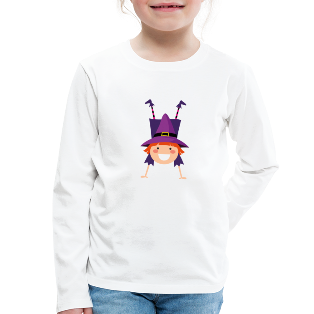 Kinder Premium Langarmshirt - Weiß