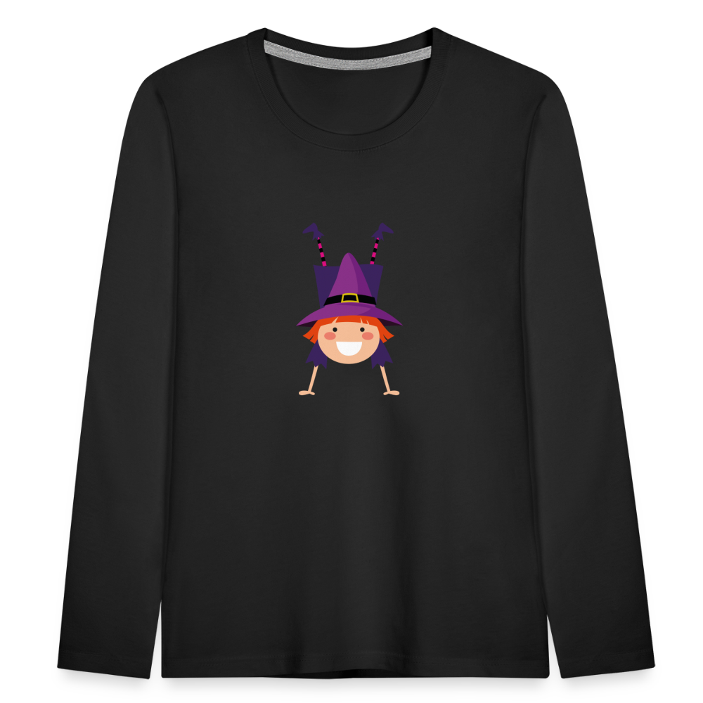 Kinder Premium Langarmshirt - Schwarz