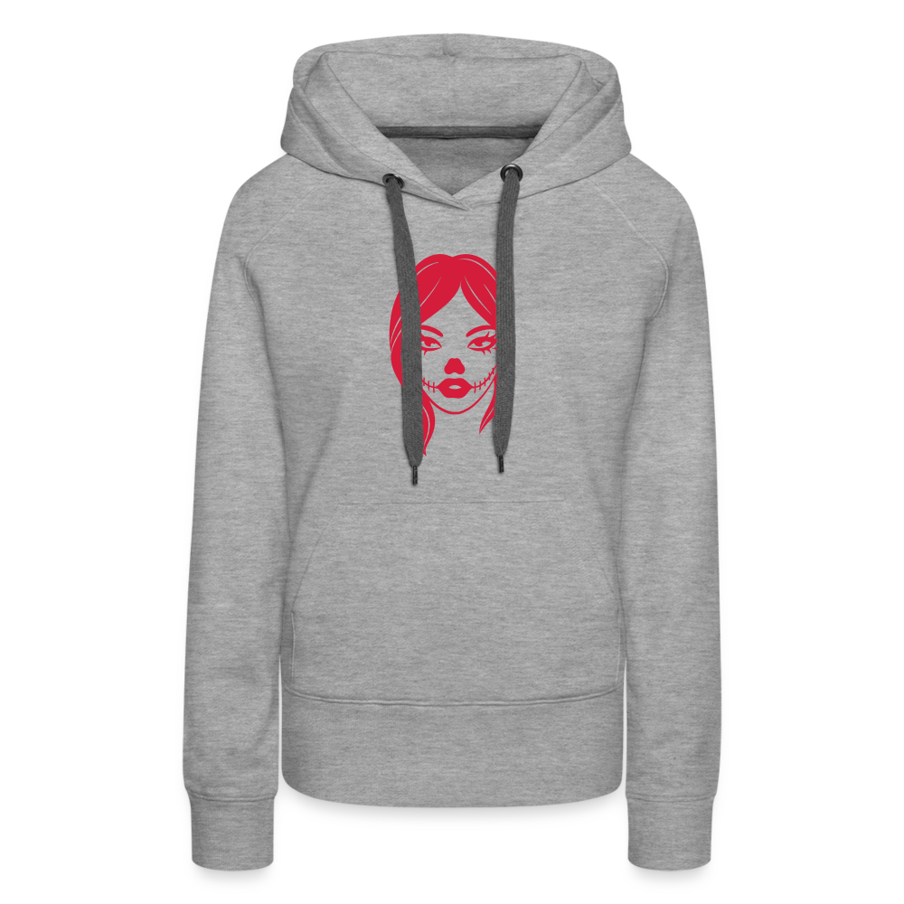 Frauen Premium Hoodie - Grau meliert