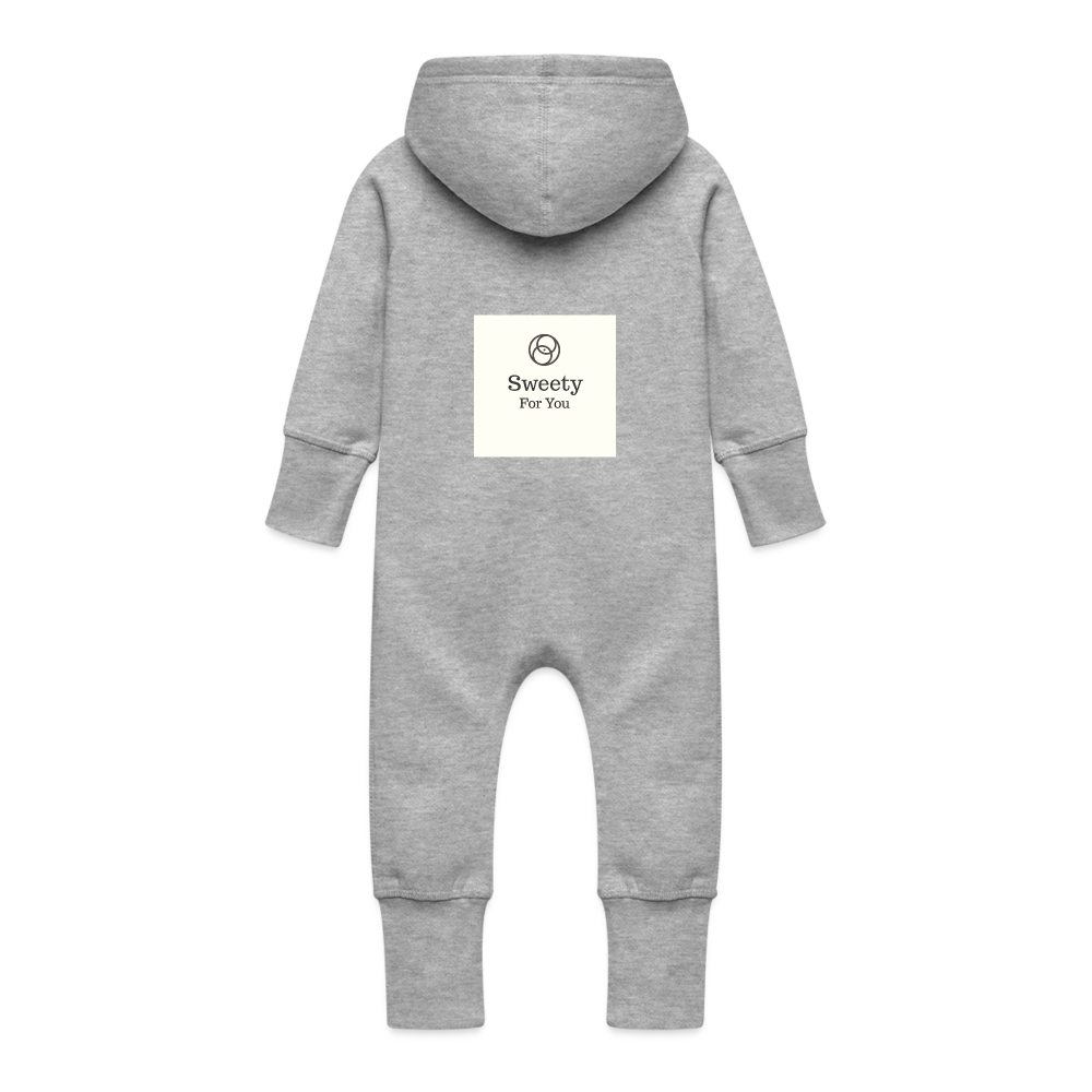 Baby Bio Overall mit Kapuze - Grau meliert