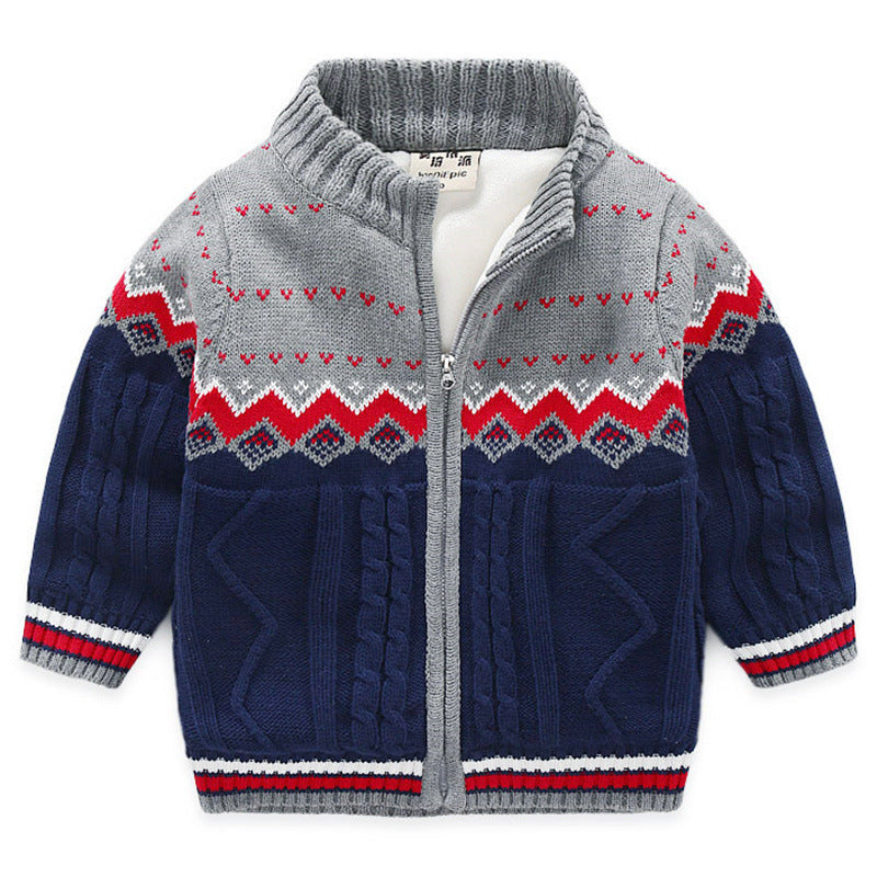 Jungen Jacke aus Baumwolle mit Vlies