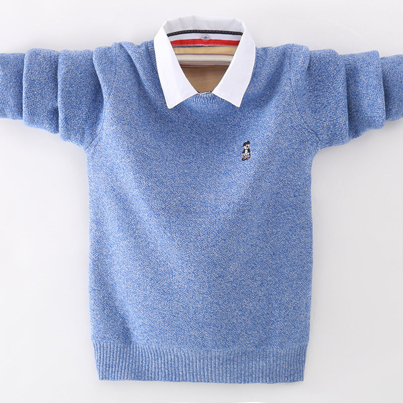 Jungen Pullover mit Kragen aus Baumwolle