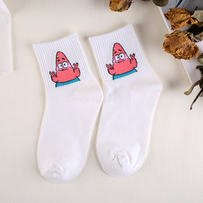 Baumwollsocken mit Cartoon-Motiv