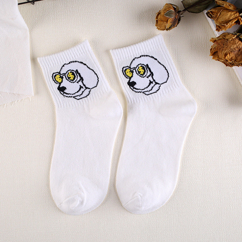 Baumwollsocken mit Cartoon-Motiv