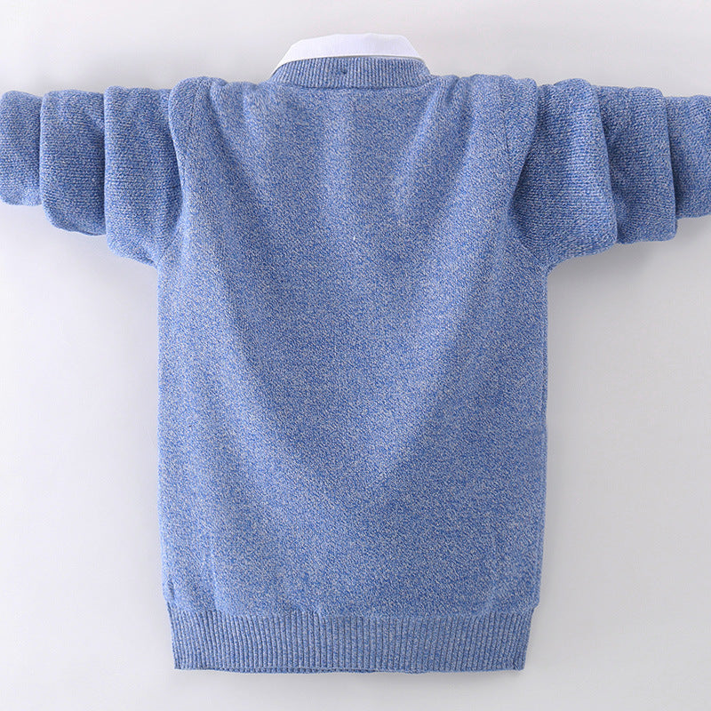 Jungen Pullover mit Kragen aus Baumwolle