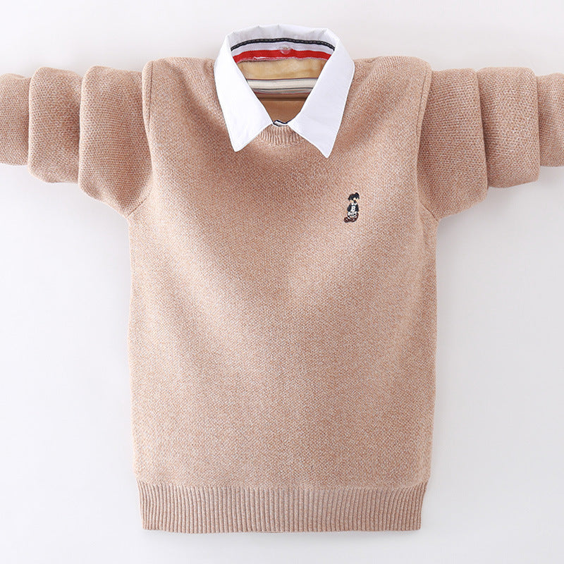 Jungen Pullover mit Kragen aus Baumwolle