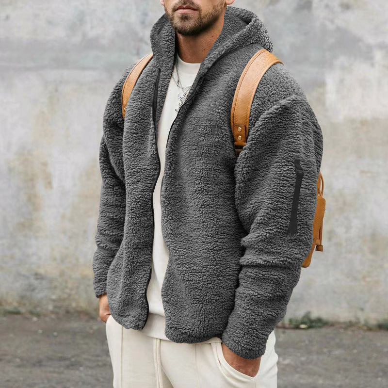 Doppelseitige Fleece-warme Herren jacke