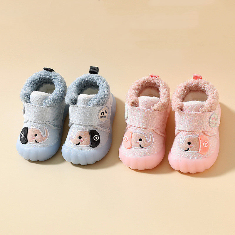 Baby Warme Baumwolle Schuhe Rutschfest mit Klettverschluss