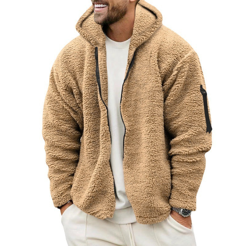 Doppelseitige Fleece-warme Herren jacke