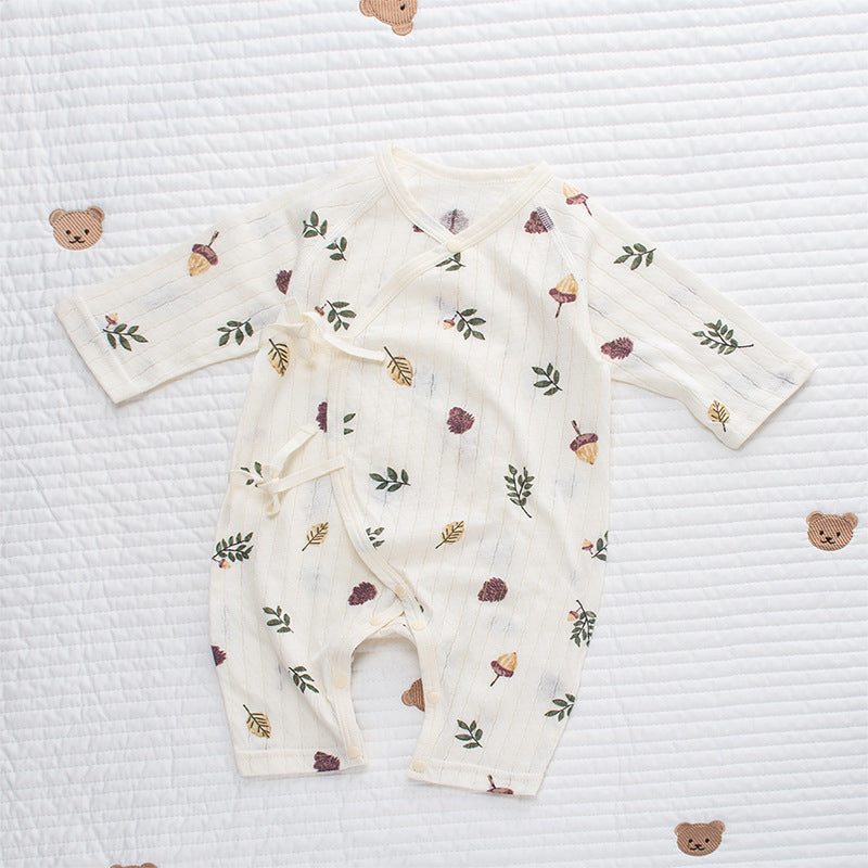 Baby-Jumpsuit aus Baumwolle mit Schnürung